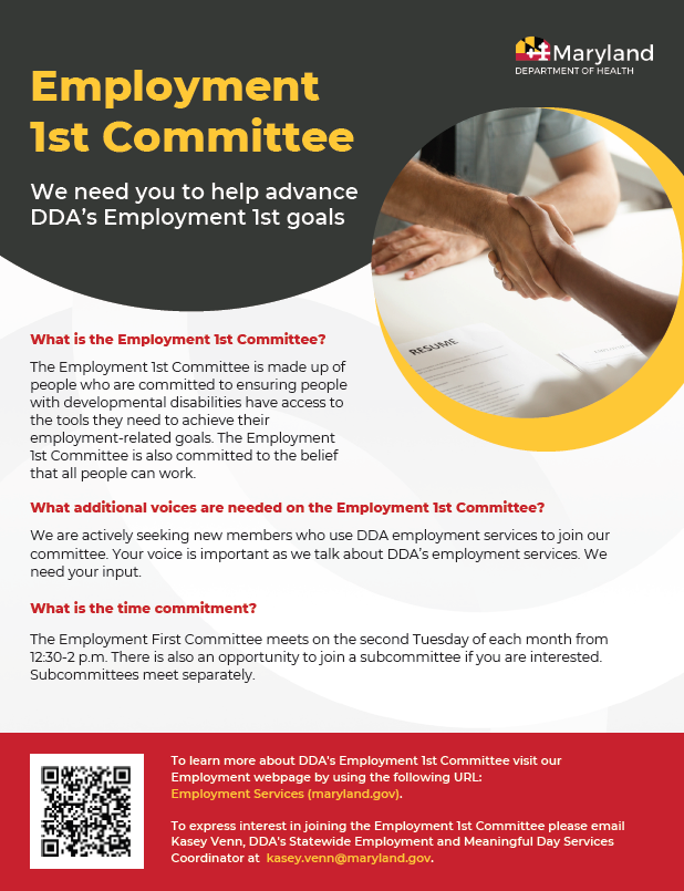 Employment First Committee flyer thumbnail