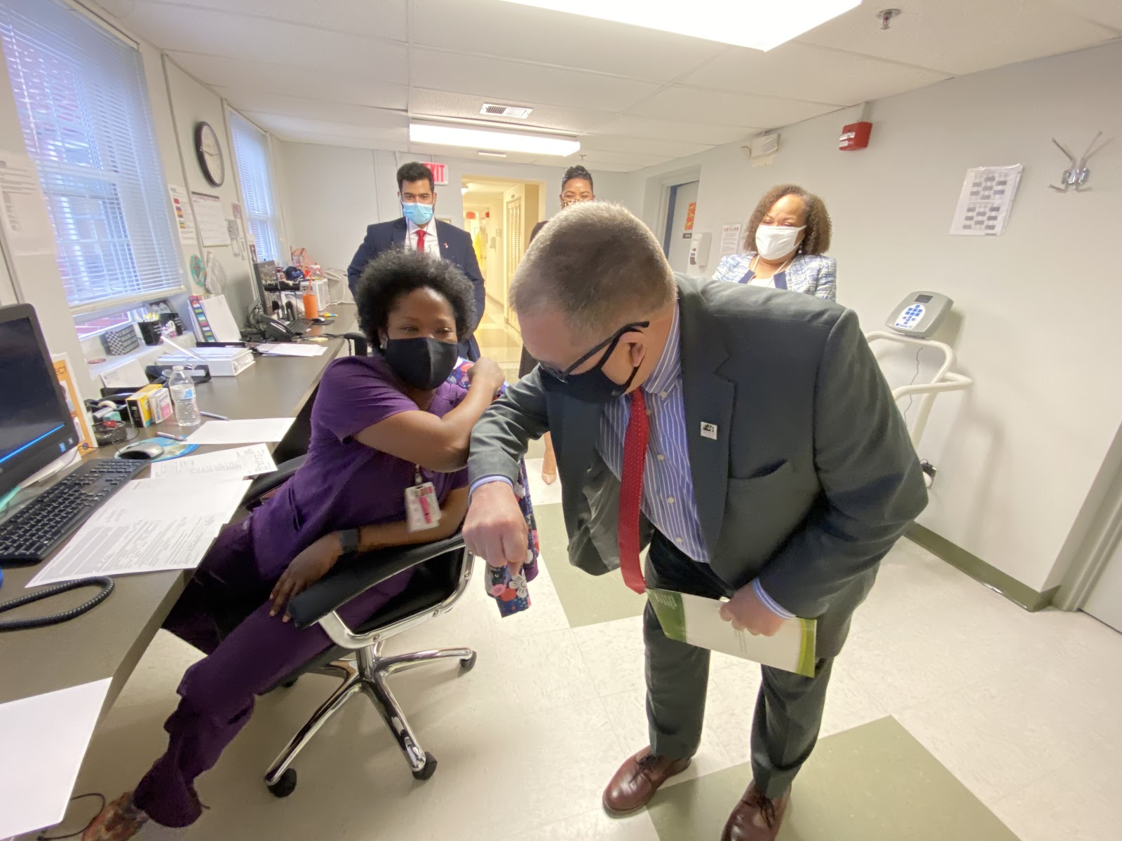 Pages Acting Secretary Schrader Visits Sites Vaccinating