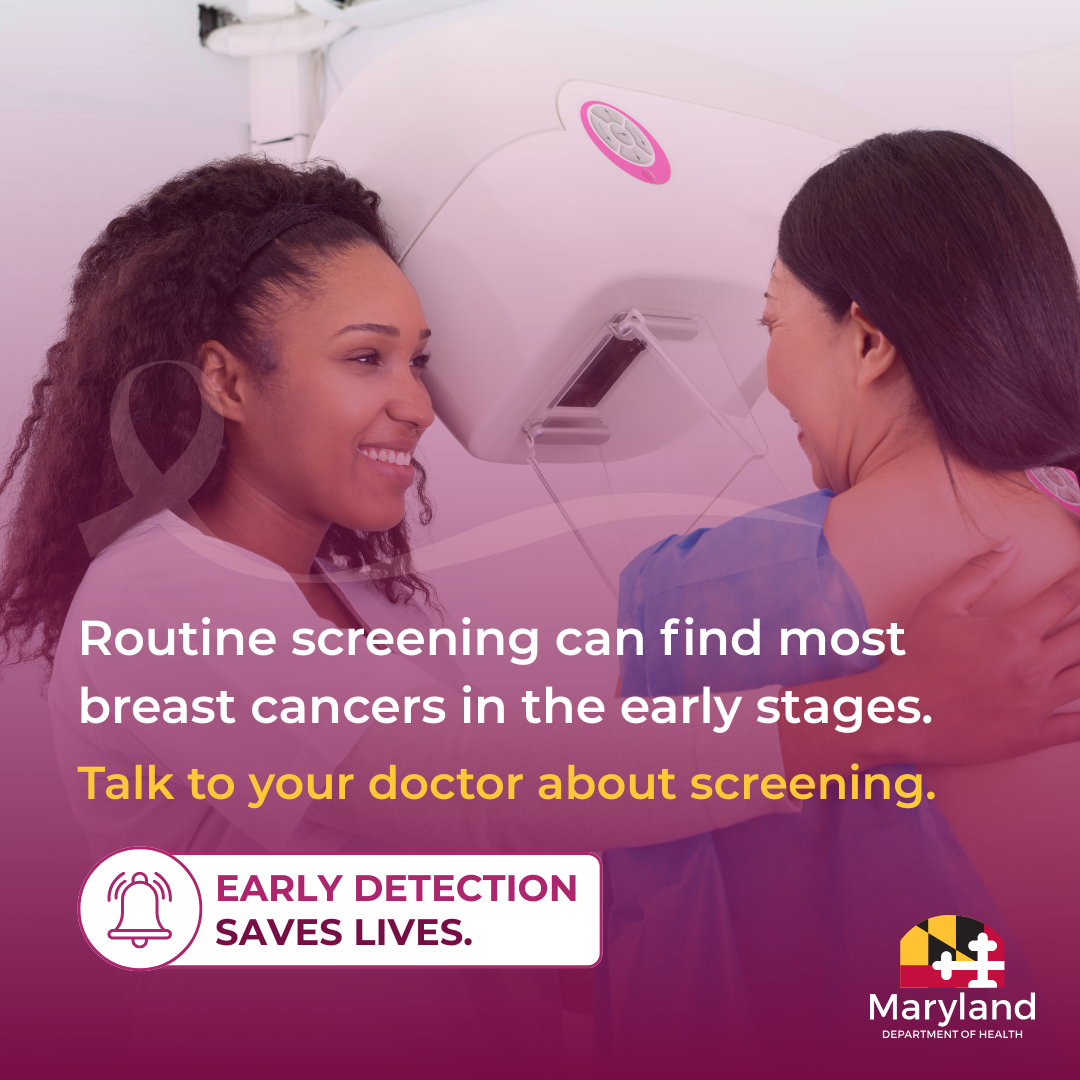 Routine screening can find most breast cancers in the early stages. Talk to your doctor about screenings. 