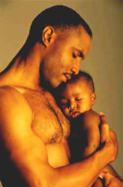 Father with infant