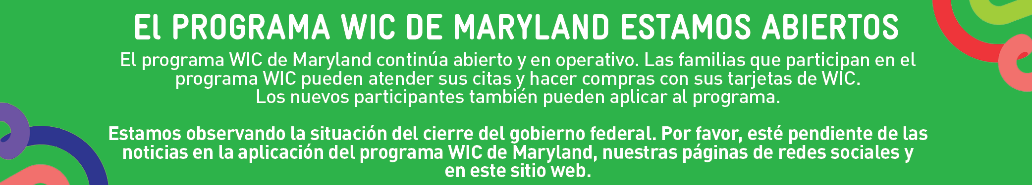 Maryland WIC is OPEN Spanish.png