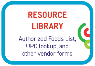 Authorized Foods List, UPC lookup, and other forms