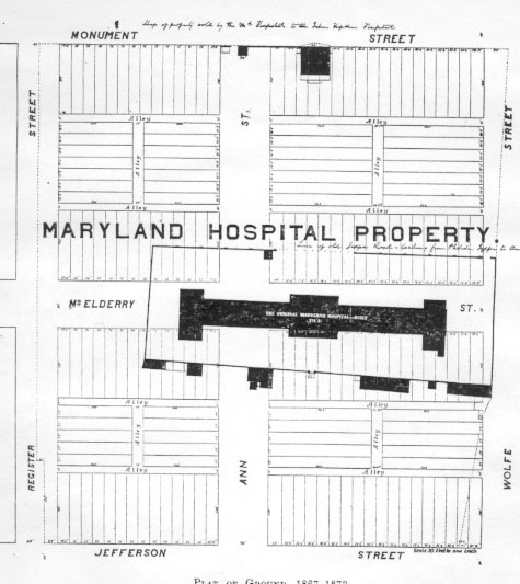A Plan to Subdivide the MD Hospital Property. c. 1868