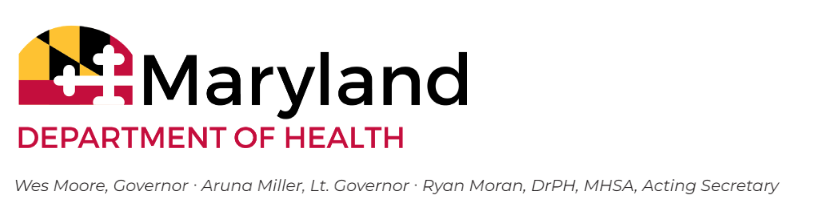 Maryland Department of Health Header